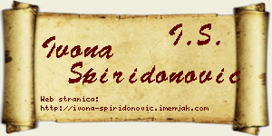 Ivona Spiridonović vizit kartica